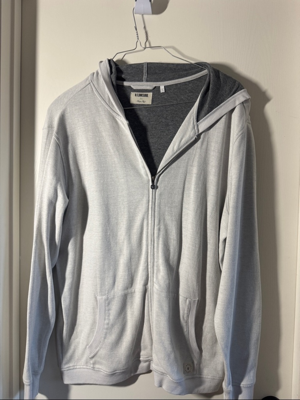 Vilebrequin Light Gray Hooded Zip-Up Sweater
